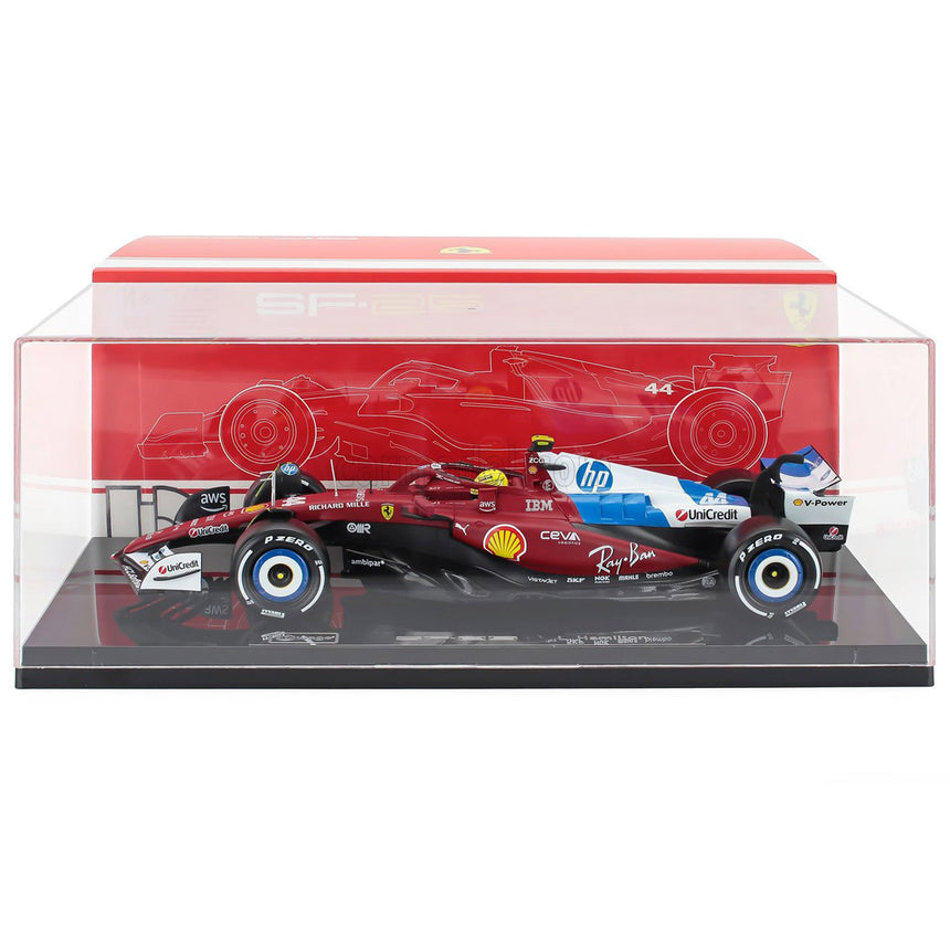 Bburago 1:18 Scale Ferrari SF25 Lewis Hamilton #44 Miami 2025 Model Car & Case