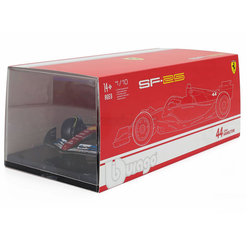 Bburago 1:18 Scale Ferrari SF25 Lewis Hamilton #44 Miami 2025 Model Car & Case