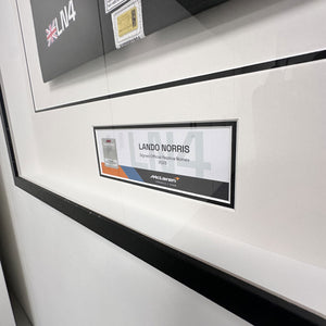Lando Norris Signed Official McLaren 2023 Replica Nomex In Display Frame