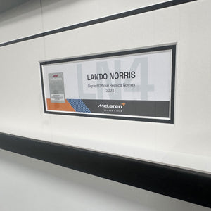 Lando Norris Signed Official McLaren 2023 Replica Nomex In Display Frame