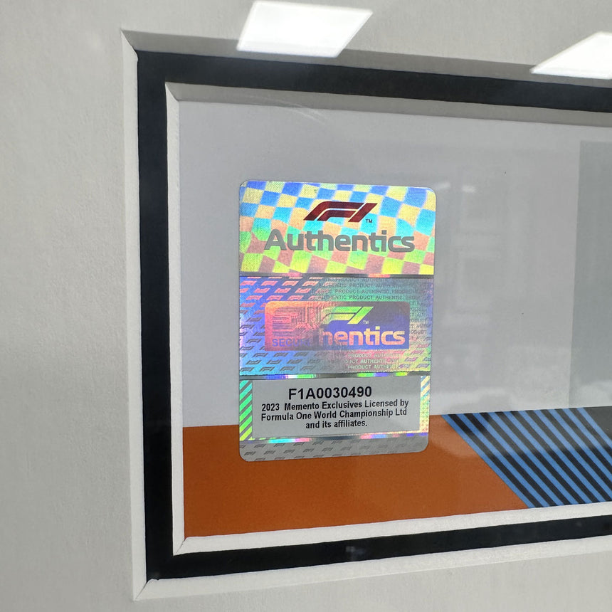 Lando Norris Signed Official McLaren 2023 Replica Nomex In Display Frame