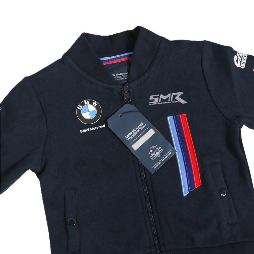 BMW Motorrad Superbike SBK Kids Full Zip Front Blue Team Sweat Shirt