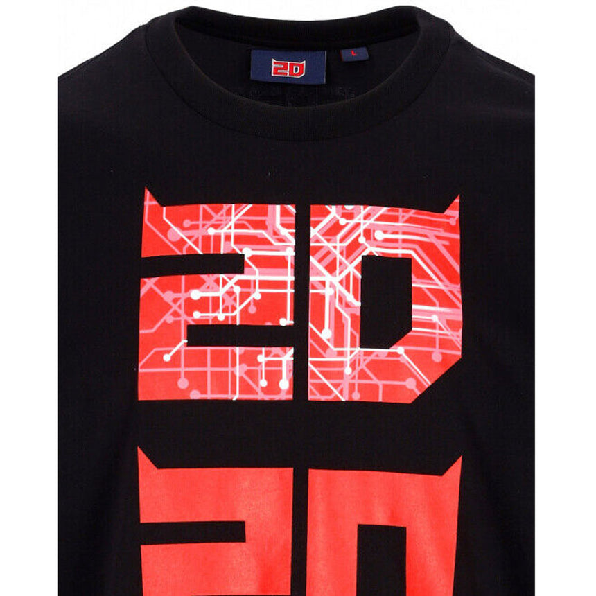Fabio Quartararo Moto GP #20 Black Large 20/20/20 Front Print Tee Shirt