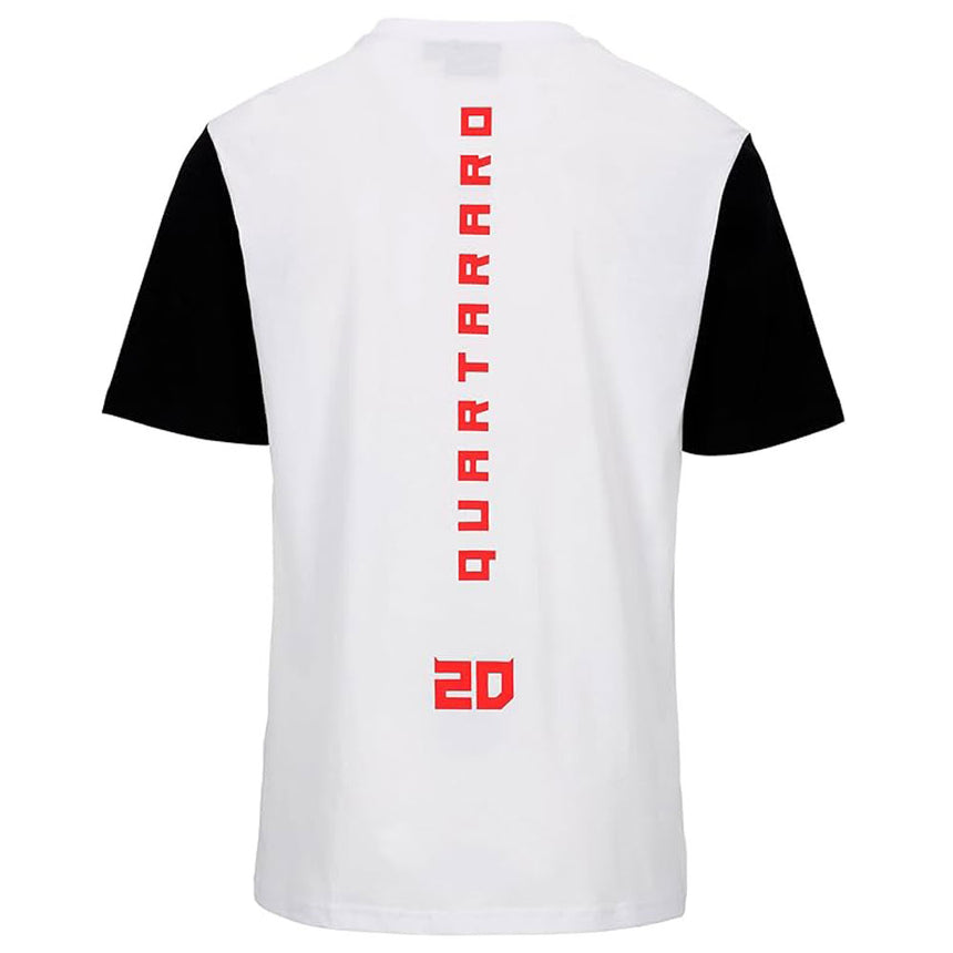 Fabio Quartararo Moto GP #20 White Cyber 20 Front & Back Print Tee Shirt
