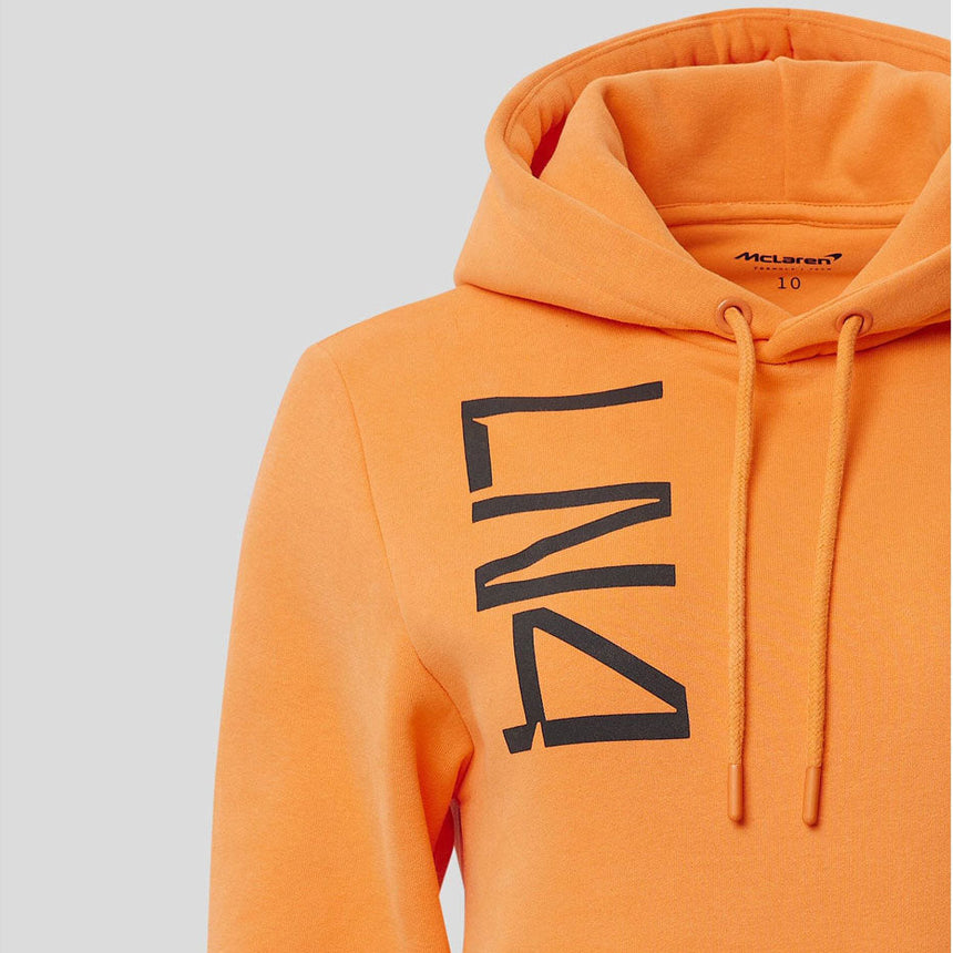 McLaren F1 Team LN4 Lando Norris Nectarine Orange Womens Core Hoodie