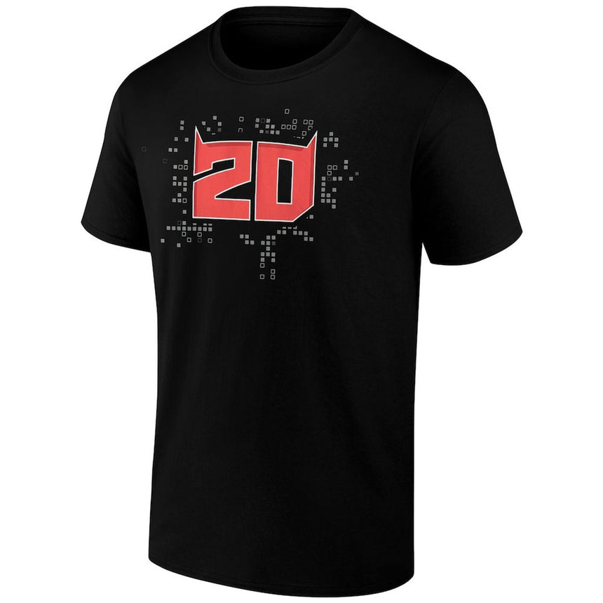 Fabio Quartararo Moto GP #20 Black 20 Front & Back Print Tee Shirt