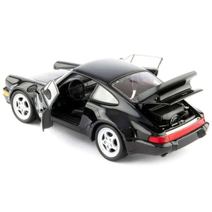 Welly 1:24 Scale Porsche 911 Turbo Black Diecast Model Car