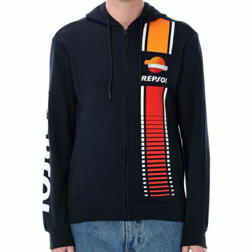 Repsol Racing Navy Side Stripe Print Hoodie