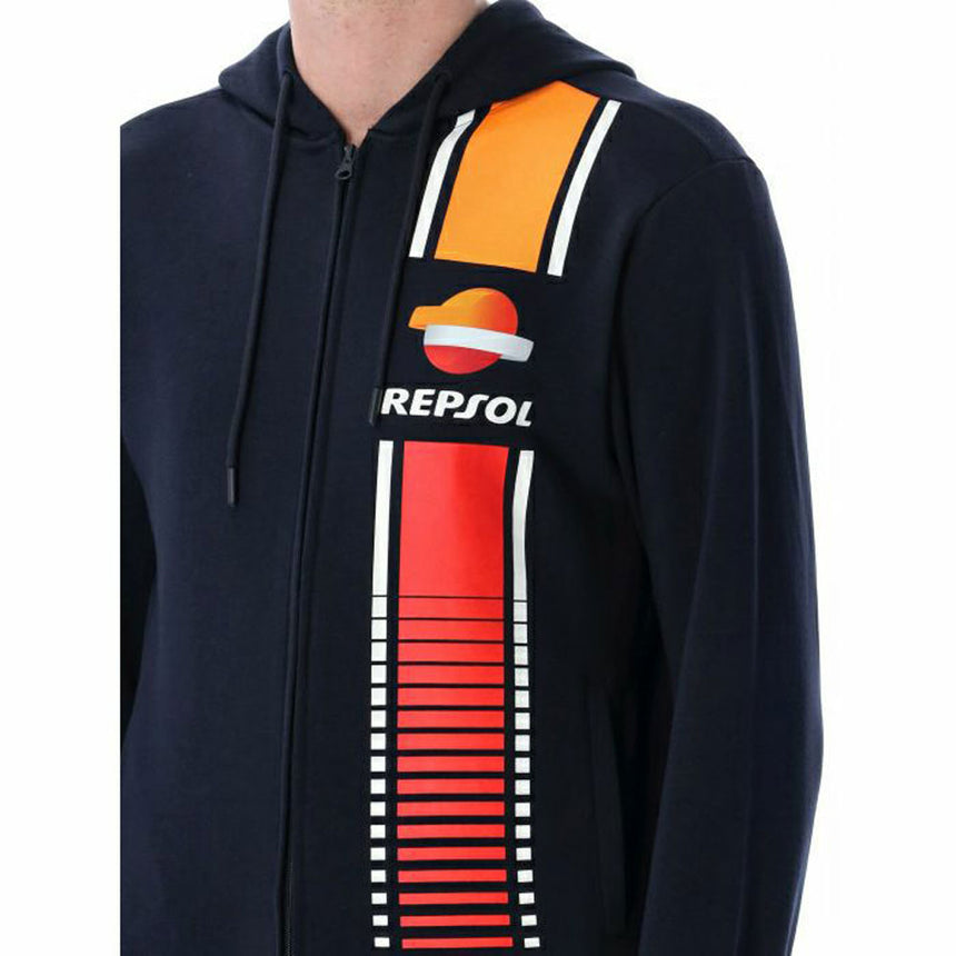 Repsol Racing Navy Side Stripe Print Hoodie