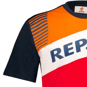 Repsol Racing Original On White Insert Multicolour Front Print Tee Shirt