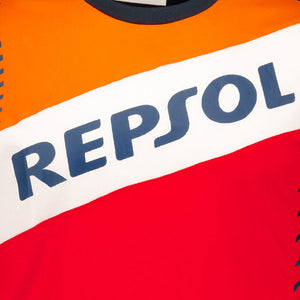 Repsol Racing Original On White Insert Multicolour Front Print Tee Shirt