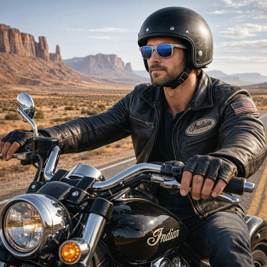 INDIAN Motorcycles Bike & Car Driving Genuine Sunglasses & Glasses Case IN1004