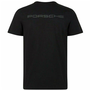 Porsche Motorsport Black Front Logo Fanwear Tee Shirt