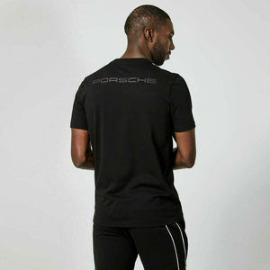 Porsche Motorsport Black Front Logo Fanwear Tee Shirt