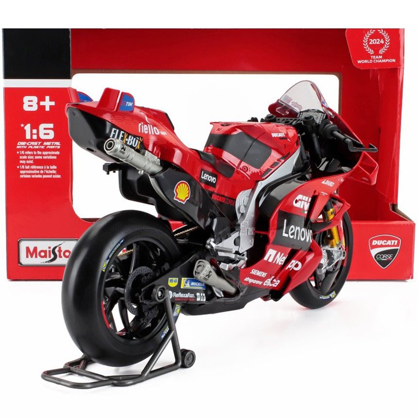 Maisto 1:6 Scale Ducati Desmosedici 2024 Enea Bastianini #23 Moto GP Model Bike