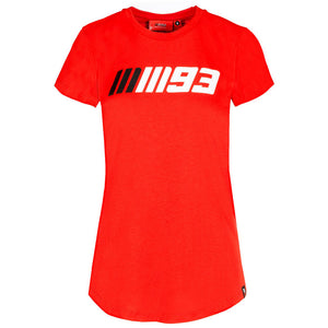 Marc Marquez Moto GP #93 MM93 Logo Red Ladies T-Shirt