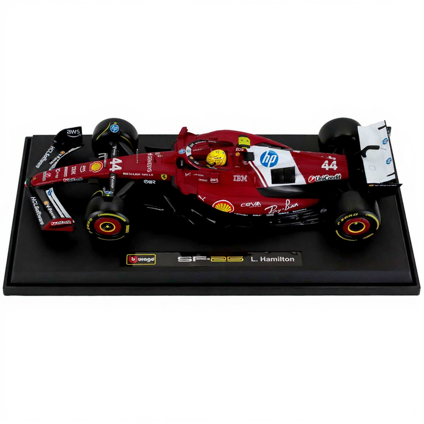 Bburago 1:18 Scuderia Ferrari F1 Team SF25 Lewis Hamilton Diecast Model Car