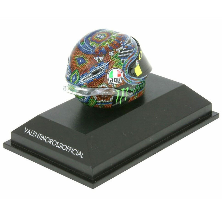 Minichamps 1/8 Scale 2018 Winter Test Sepang Moto GP Valentino Rossi AGV Mini Helmet