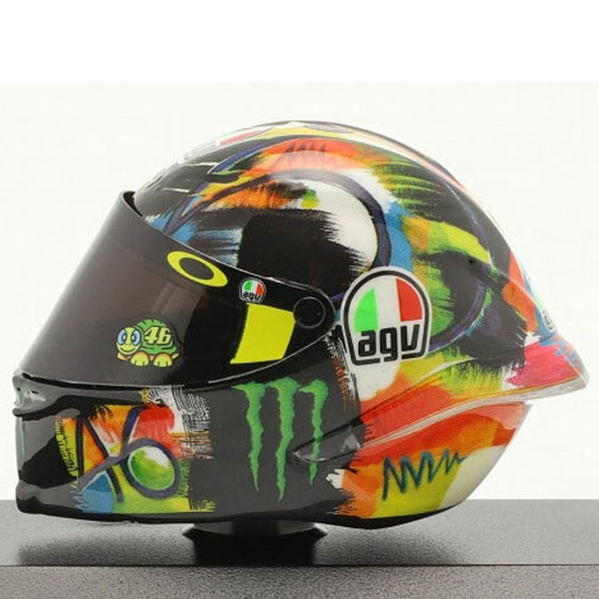 Minichamps 1/8 Scale 2019 Winter Test Moto GP Valentino Rossi AGV Mini Helmet