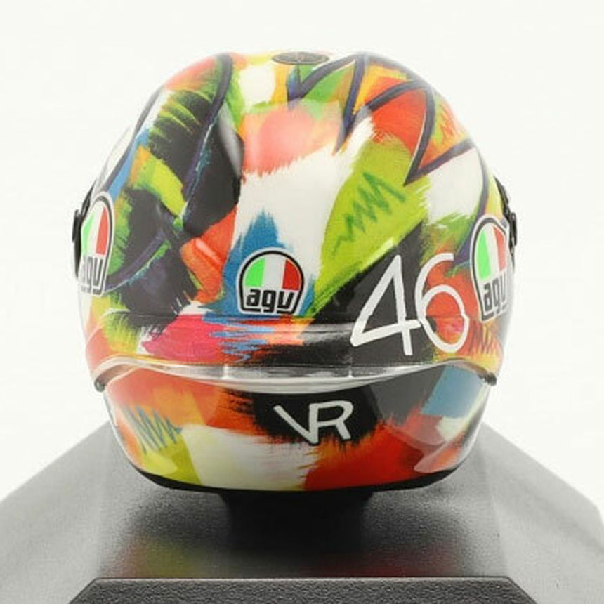 Minichamps 1/8 Scale 2019 Winter Test Moto GP Valentino Rossi AGV Mini Helmet