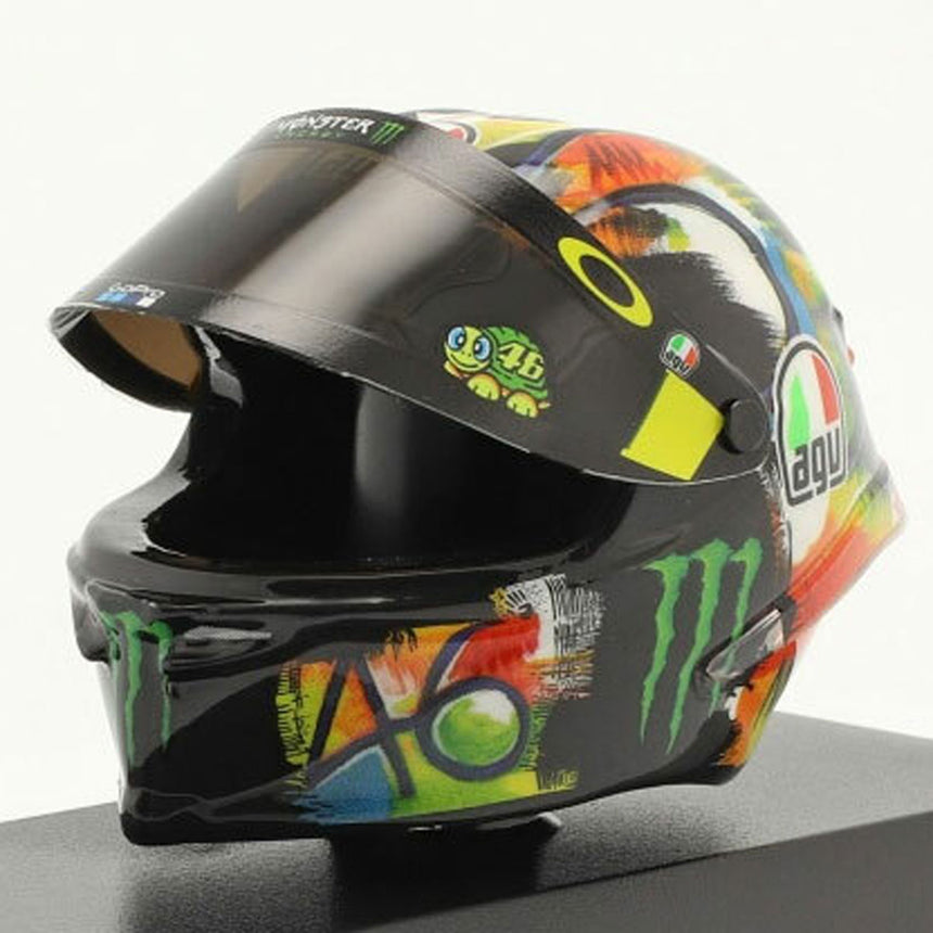 Minichamps 1/8 Scale 2019 Winter Test Moto GP Valentino Rossi AGV Mini Helmet