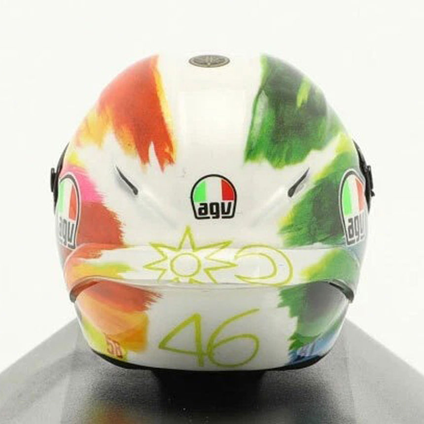 Minichamps 1/8 Scale 2019 Mugello Moto GP Valentino Rossi AGV Mini Helmet