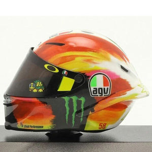 Minichamps 1/8 Scale 2019 Mugello Moto GP Valentino Rossi AGV Mini Helmet