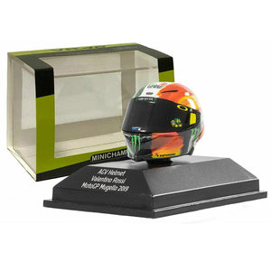 Minichamps 1/8 Scale 2019 Mugello Moto GP Valentino Rossi AGV Mini Helmet