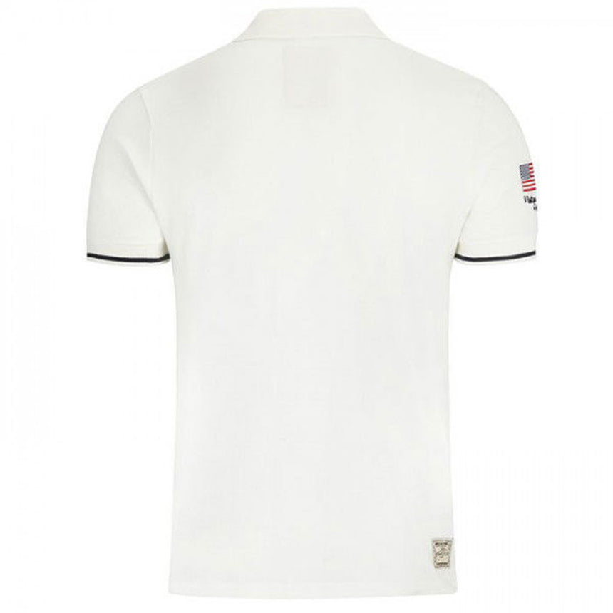 Goodyear Racing White Retro Las Vegas Polo Tee Shirt