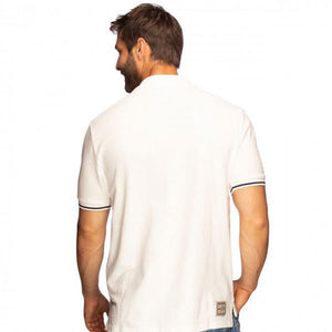 Goodyear Racing White Retro Las Vegas Polo Tee Shirt