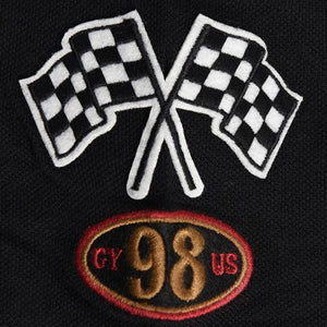 Goodyear Racing Black Retro Watkins Polo Tee Shirt