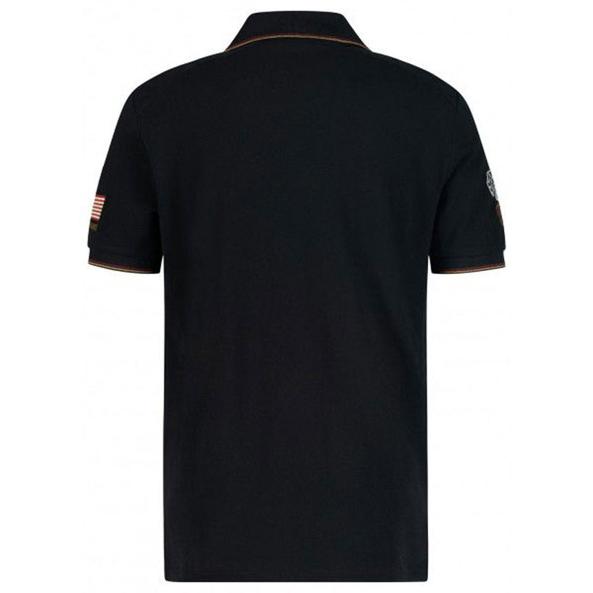 Goodyear Racing Black Retro Watkins Polo Tee Shirt
