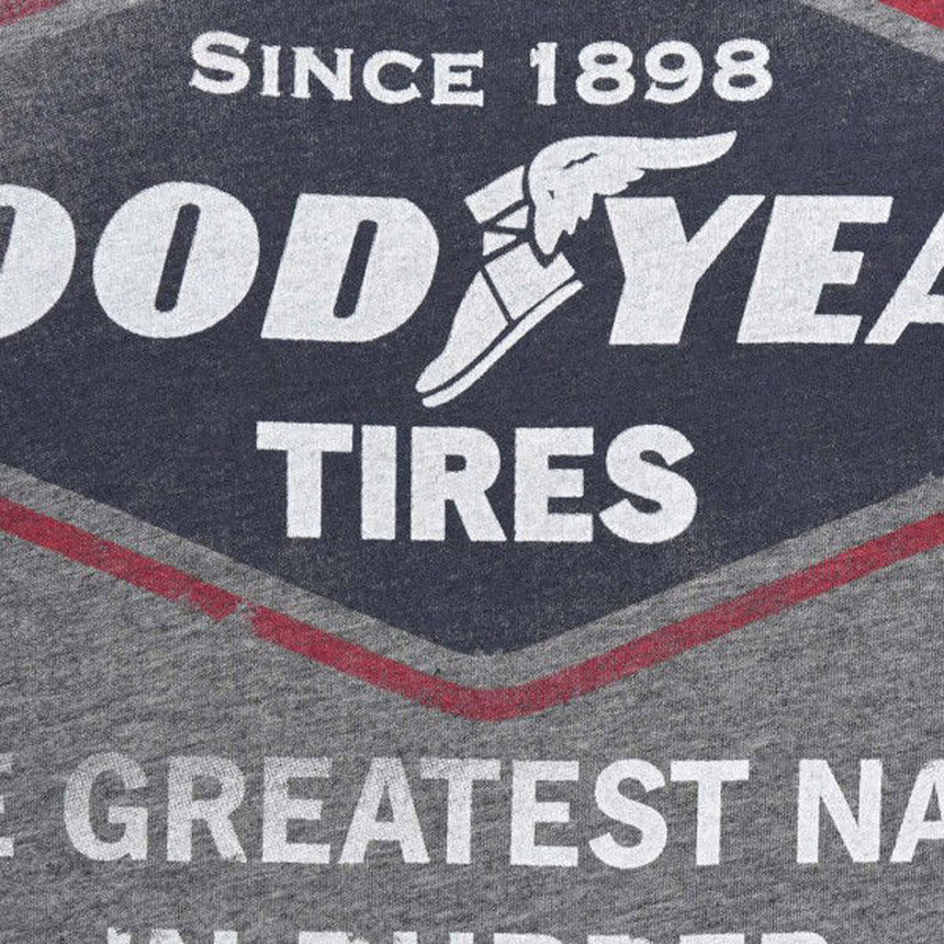 Goodyear Tyres Grey Los Altos Large Front Print Tee Shirt