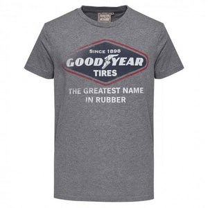 Goodyear Tyres Grey Los Altos Large Front Print Tee Shirt