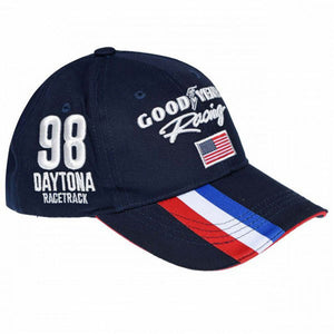 Goodyear Racing Navy Daytona 98 Racetrack Adjustable Size Baseball Cap