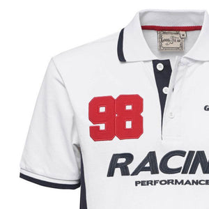 Goodyear Racing White Somerville Retro Polo Tee Shirt