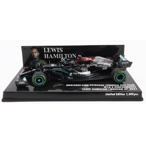 Minichamps 1:43 Mercedes AMG Winner Russia 2021 GP Lewis Hamilton #44 Model Car