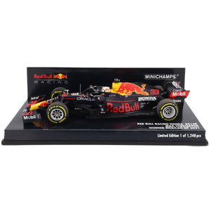 Minichamps 1:43 Scale Red Bull Winner Mexico GP 2021 Max Verstappen 33 Model Car