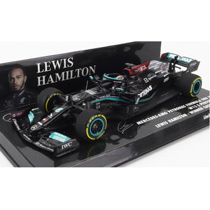 Minichamps 1:43 Mercedes AMG Winner Qatar 2021 GP Lewis Hamilton #44 Model Car