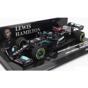 Minichamps 1:43 Mercedes AMG Winner Qatar 2021 GP Lewis Hamilton #44 Model Car