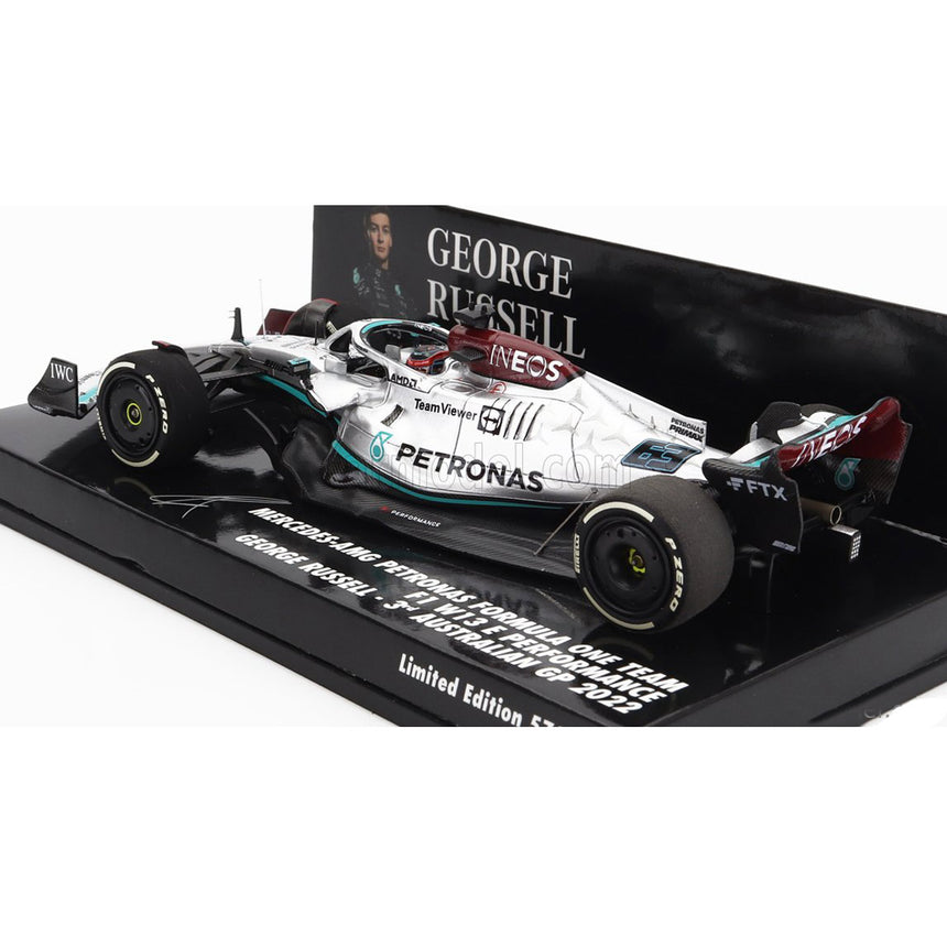Minichamps 1:43 Mercedes AMG 3rd Australian 2022 GP George Russell #63 Model Car