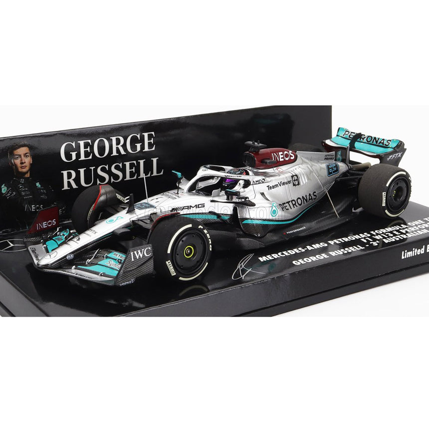 Minichamps 1:43 Mercedes AMG 3rd Australian 2022 GP George Russell #63 Model Car