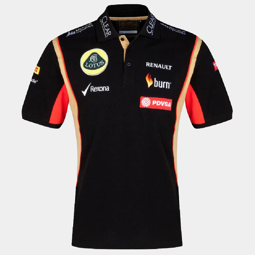 Lotus F1Team Replica Womens Poloshirt | Black/Gold