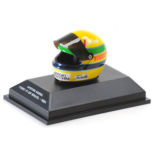Minichamps 1/8 Scale 1984 First F1 GP Brazil Ayrton Senna Helmet