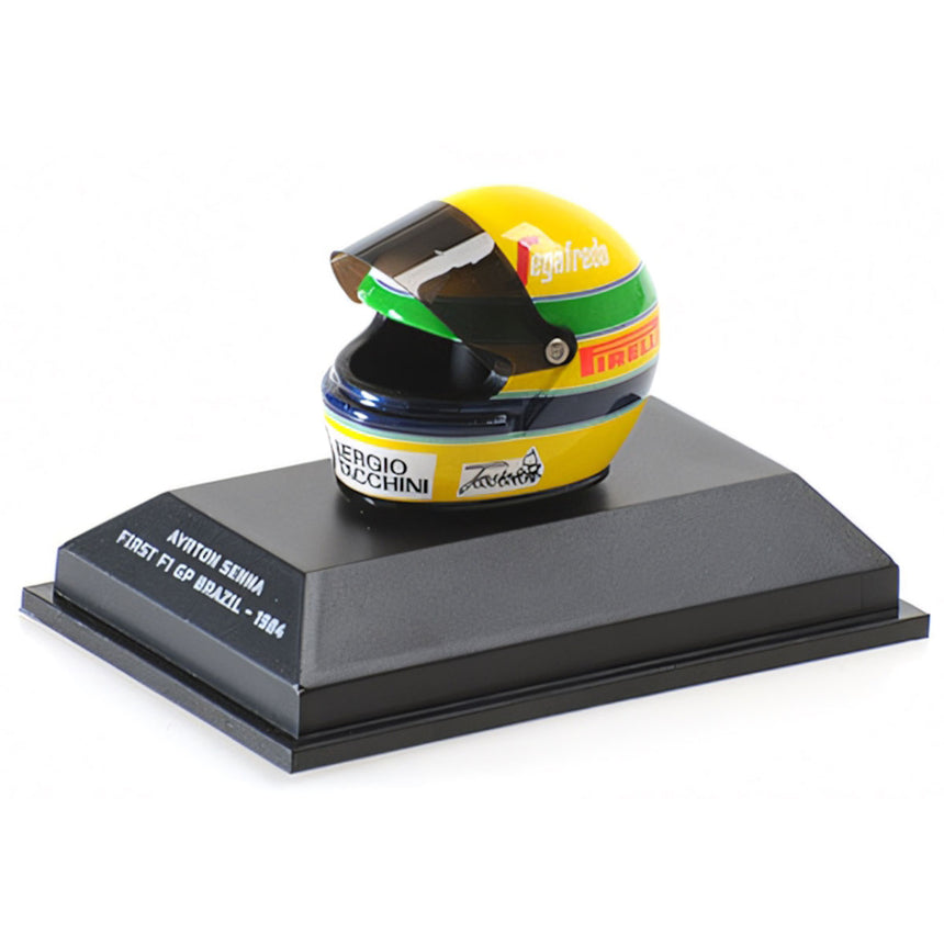 Minichamps 1/8 Scale 1984 First F1 GP Brazil Ayrton Senna Helmet