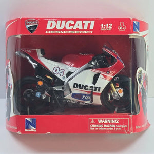 New Ray 1:12 Scale Ducati Racing Team #04 Andrea Dovizioso Diecast Model Motorcycle Bike