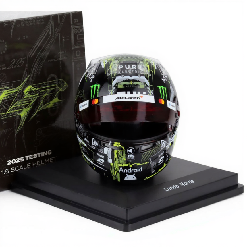 Spark 1:5 Scale Mclaren F1 Team Lando Norris 2025 Testing Mini Helmet