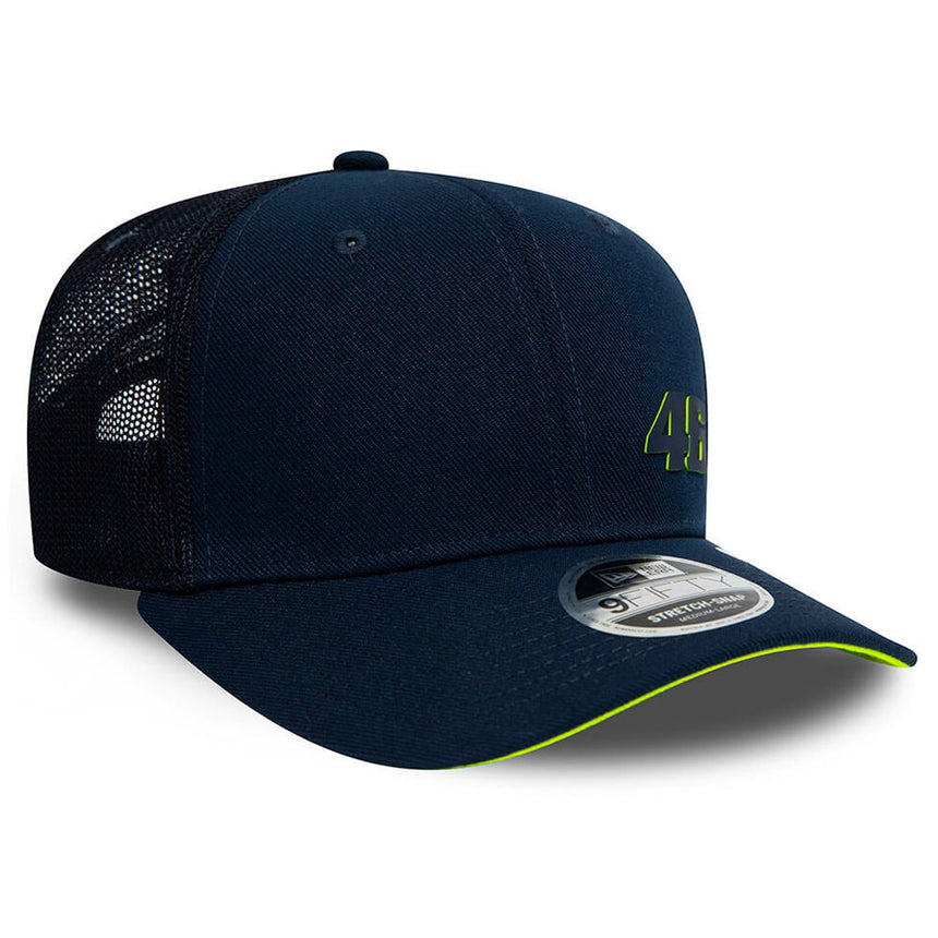 Valentino Rossi VR46 Moto GP New Era Blue Repreve Trucker Cap