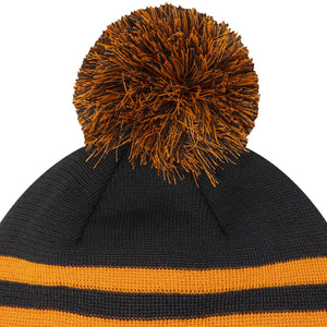 McLaren Bobble Hat Black With Orange Stripe