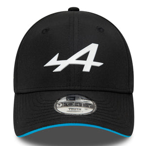 Alpine Racing 9FORTY New Era Snap Back Black Kids Team Cap